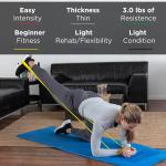 THERABAND Beginner Light Exercise 3 Band Kit – 5 Feet Each, 1 Yellow, 1 Red and 1 Green Band ( Material: Latex Free Rubber)