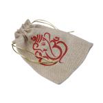 VerdantVibes Ganesh Jute Potli Bags - 9x7 Inches | Natural Jute | Reusable Potli Bags