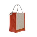 VerdantVibes Jute Carry Bag - 10x8x4 Inches | Natural Jute | With lace at bottom | Re-usable | Eco-friendly | Multi-purpose Bag