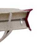 VerdantVibes Jute Carry Bag - 14x12x4 Inches | Natural Jute | With lace at bottom | Re-usable | Eco-friendly | Multi-purpose Bag