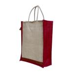 VerdantVibes Jute Carry Bag - 14x12x4 Inches | Natural Jute | With lace at bottom | Re-usable | Eco-friendly | Multi-purpose Bag
