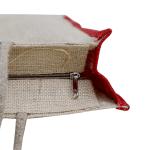 VerdantVibes Jute Carry Bag - 16x14x4 Inches | Natural Jute | With lace at bottom | Re-usable | Eco-friendly | Multi-purpose Bag