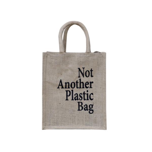 VerdantVibes Jute Carry Bag - 12x10x4 Inches | Re-usable Eco-friendly Bag | Multi-Purpose Bag