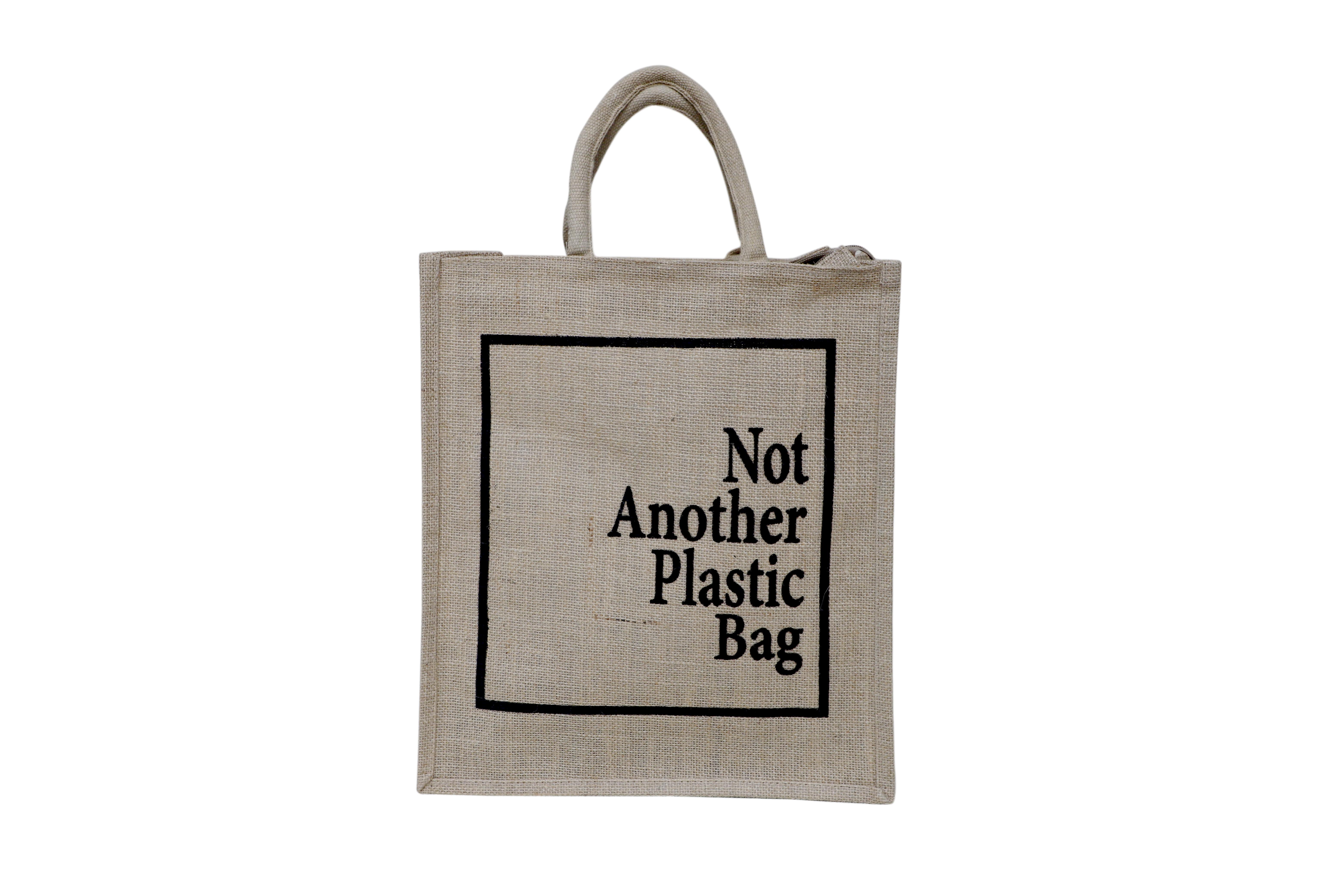 VerdantVibes Jute Carry Bag - 16x14x4 Inches | Re-usable Eco-friendly Bag | Multi-Purpose Bag