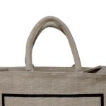VerdantVibes Jute Carry Bag - 16x14x4 Inches | Re-usable Eco-friendly Bag | Multi-Purpose Bag