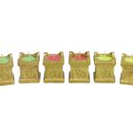 CandleCove Traditional Tulsi Diya Box with Wax - Set of 6 Pieces
