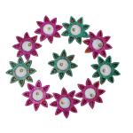 CandleCove Star Shape Diya Box with Wax - Set of 10 Pieces