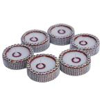 CandleCove Silver Katori Diya Box with Wax - Set of 6 Pieces
