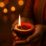 CandleCove Traditional Diya Box with Wax - Set of 12 Pieces | Multi Color with Golden Sparkle