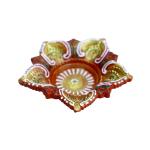 CandleCove Red Panchmukhi Akhand Diya Box - 1 Piece | 5-Wick Diya