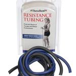 TheraBand Heavy Exercise Tubing (Blue/Black) - Pack of 2 - 5ft each