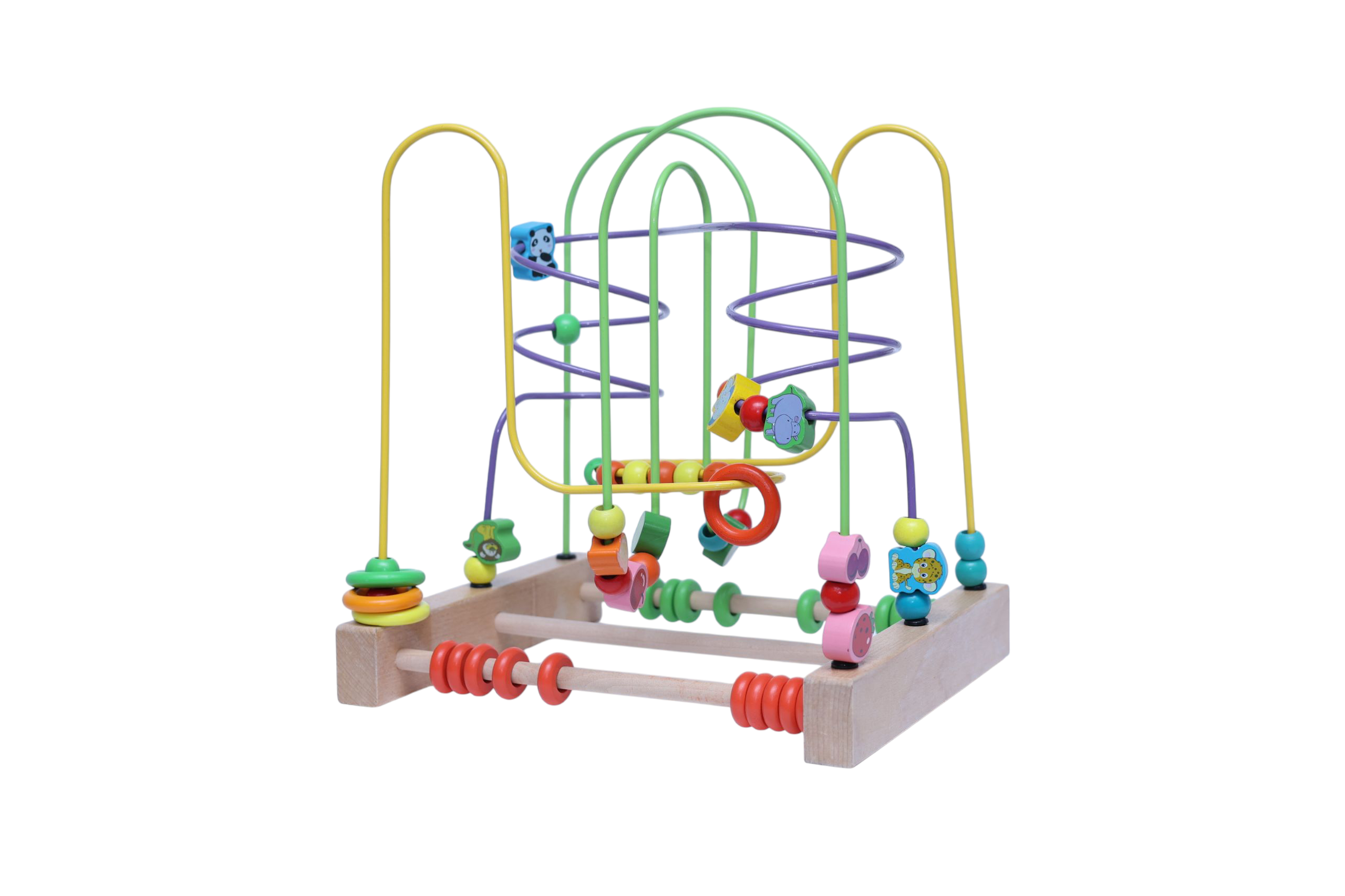 Wooden Bead Maze Activity Toy for Toddlers 36+ Months – Colorful Learning Tracker to Boost Motor Skills, Color Recognition & Hand-Eye Coordination