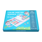 Wooden Color Sorting Board for Toddlers – Montessori Educational Toy for Color Recognition, Fine Motor Skills & Problem-Solving (Ages 3+)