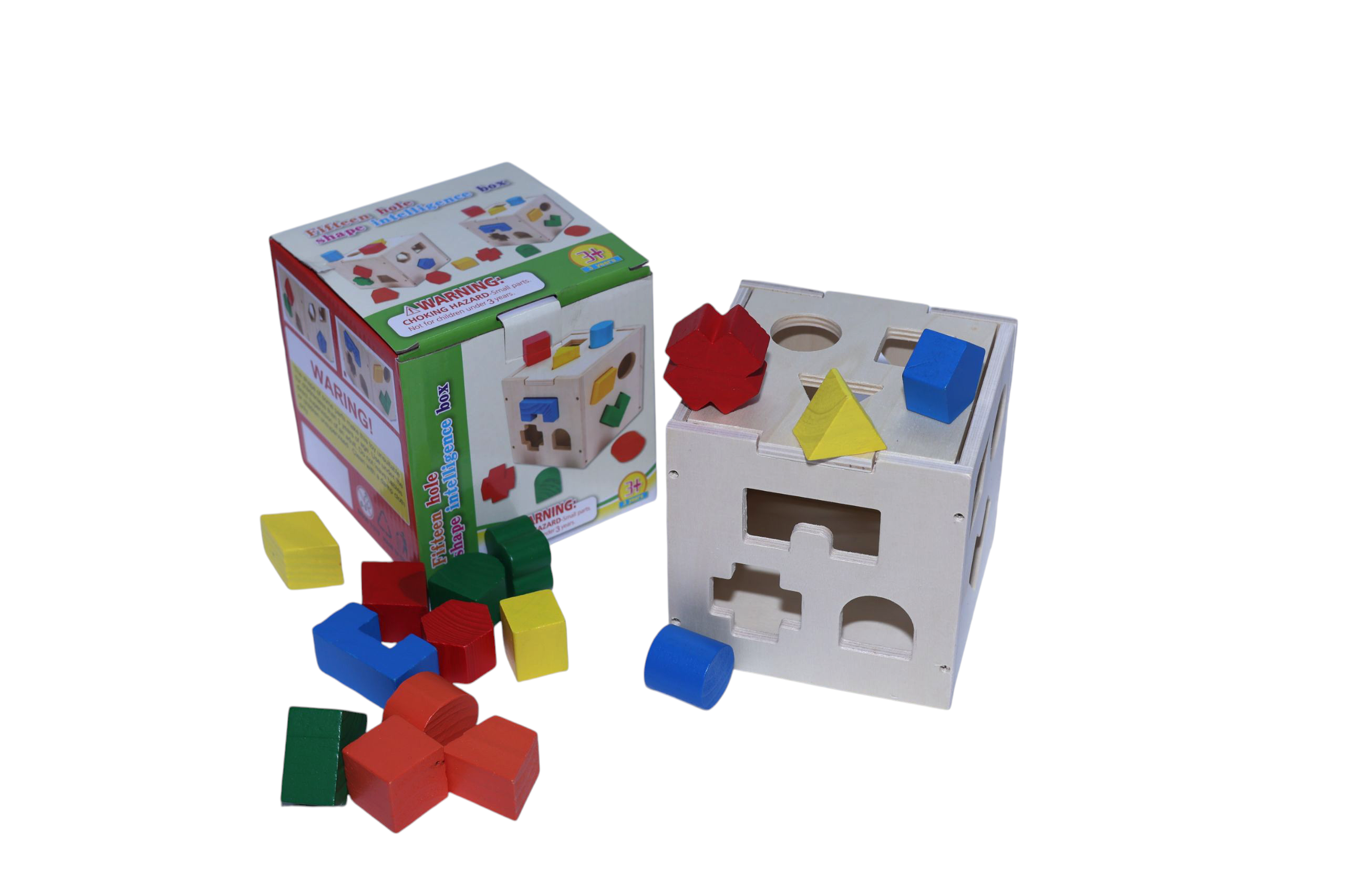 Wooden Shape Sorting Box for Toddlers – 15 Colorful Shapes, Educational Sorting Toy for Kids Aged 3+, Improves Hand-Eye Coordination, Fine Motor Skills & Shape Recognition