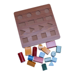 Wooden Shape & Color Sorting Board for Kids – Montessori Educational Toy for Toddlers to Learn Shapes, Colors & Patterns – Safe & Durable Gift Idea