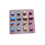 Wooden Shape & Color Sorting Board for Kids – Montessori Educational Toy for Toddlers to Learn Shapes, Colors & Patterns – Safe & Durable Gift Idea