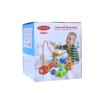 Wooden Bead Maze Activity Cube for Toddlers – Montessori Toy for Shape & Color Recognition, Fine Motor Skills, Early Learning (18 Months+)