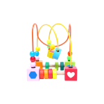 Wooden Bead Maze Activity Cube for Toddlers – Montessori Toy for Shape & Color Recognition, Fine Motor Skills, Early Learning (18 Months+)