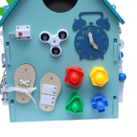 Montessori Busy House – Wooden Busy Board Activity House for Toddlers (Ages 2+)