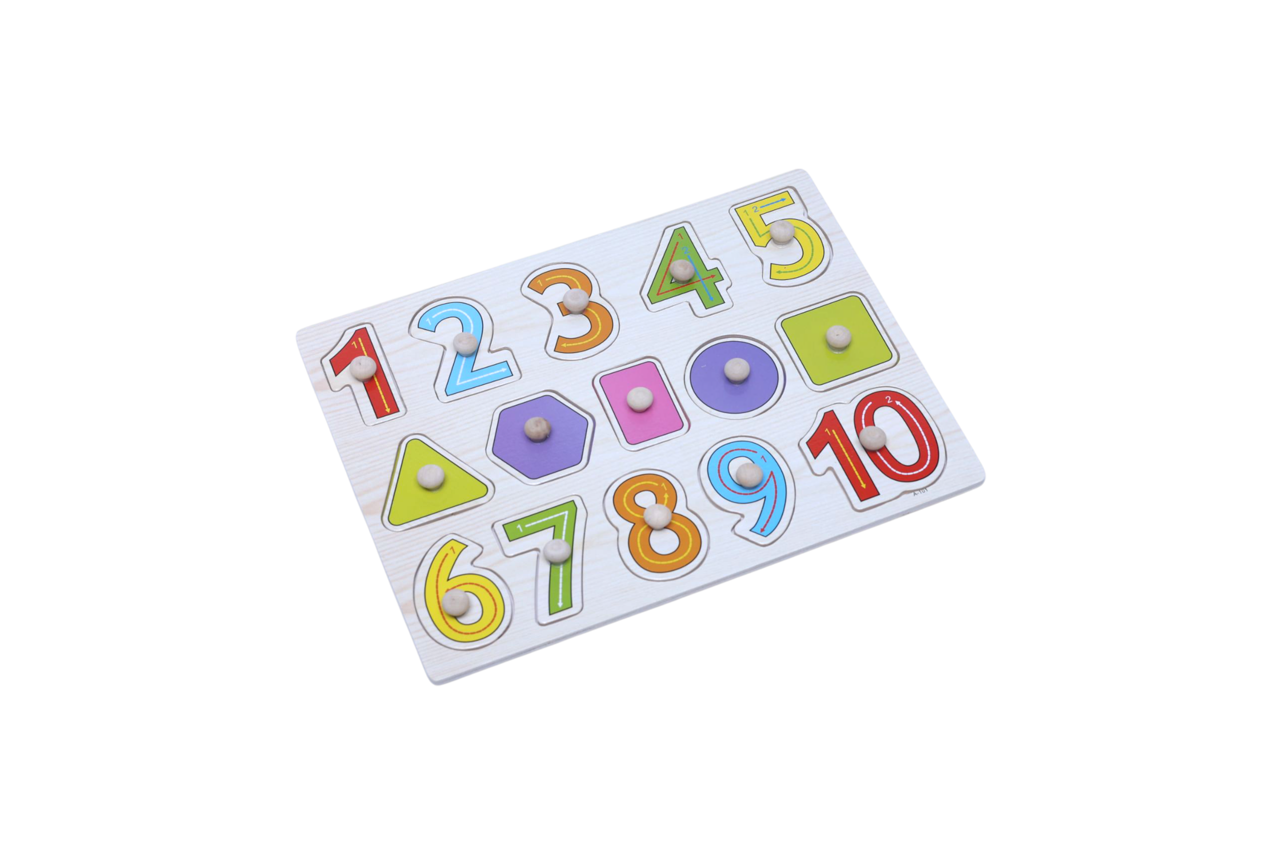 Wooden Number & Shape Puzzle Board for Toddlers (Ages 3+) – Colorful Toy for Early Learning, Counting, Shape Recognition & Fine Motor Skills Development, Safe Educational Gift