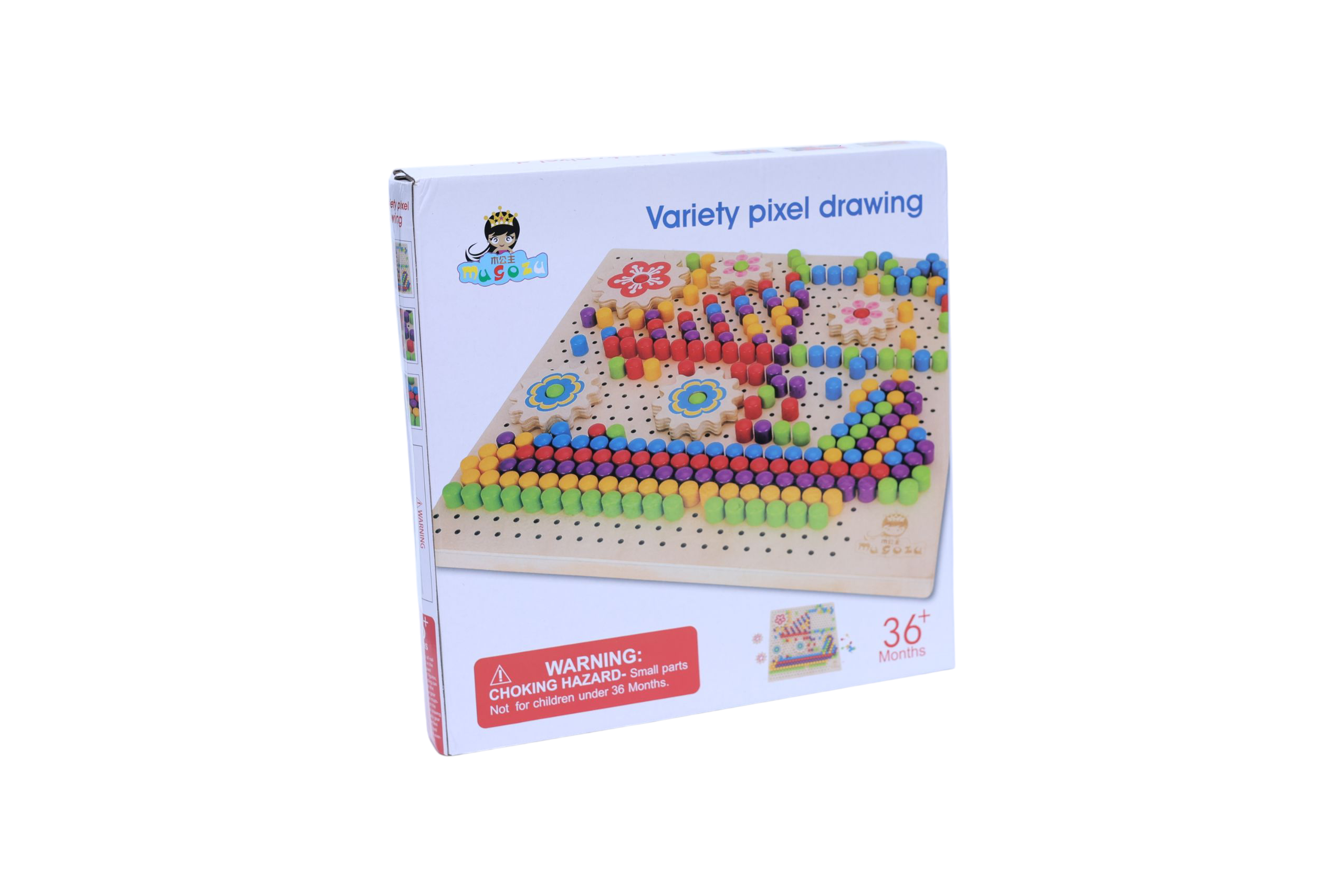 Variety Pixel Drawing Board for Kids (3+ Years) – Wooden Peg Art Set with Colorful Pegs – Creative Learning Toy to Improve Fine Motor Skills, Color Recognition & Imagination
