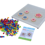 Variety Pixel Drawing Board for Kids (3+ Years) – Wooden Peg Art Set with Colorful Pegs – Creative Learning Toy to Improve Fine Motor Skills, Color Recognition & Imagination