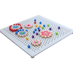 Variety Pixel Drawing Board for Kids (3+ Years) – Wooden Peg Art Set with Colorful Pegs – Creative Learning Toy to Improve Fine Motor Skills, Color Recognition & Imagination