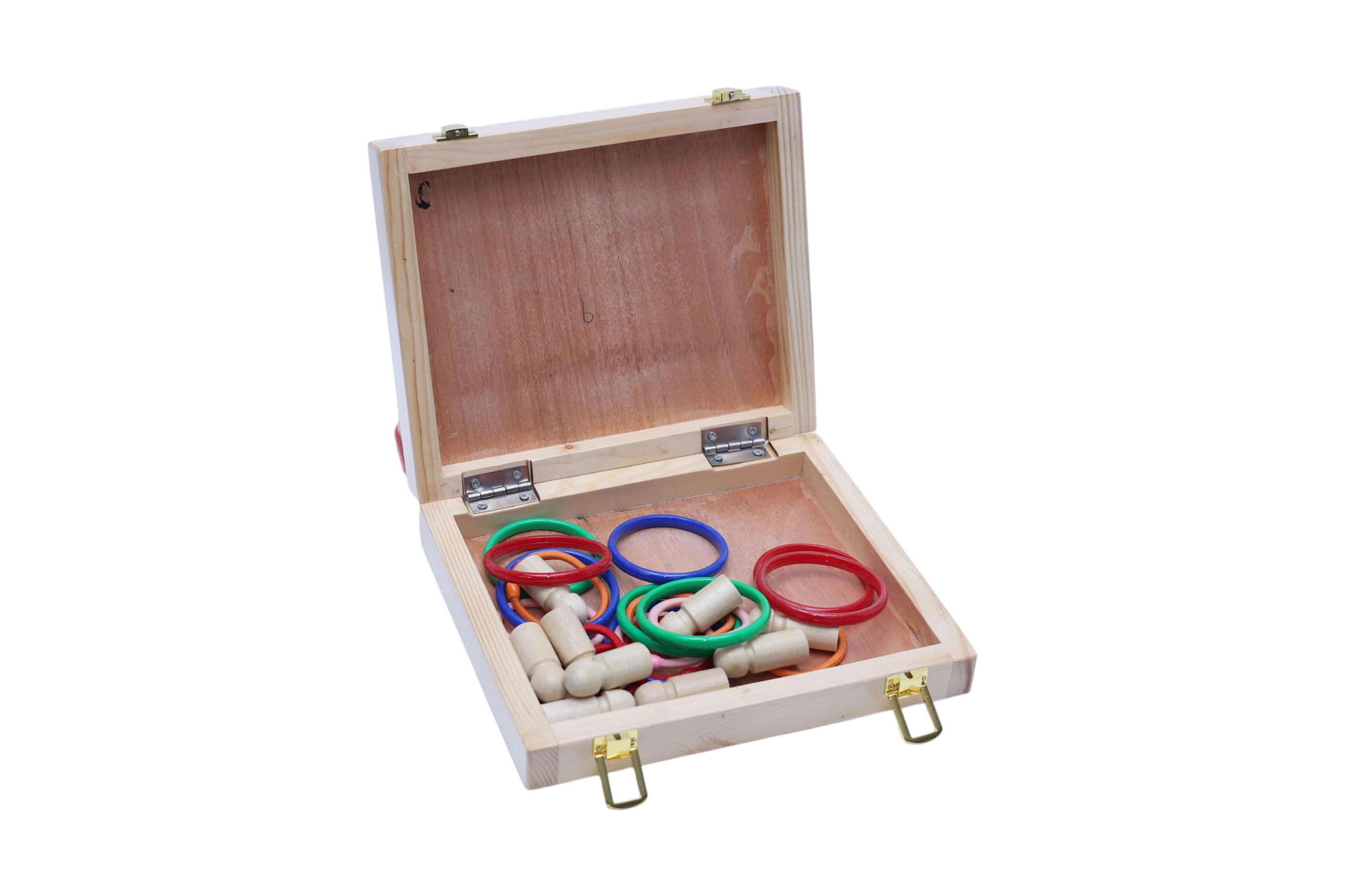 Wooden Quoits Ring Toss Game Set for Kids – Classic Indoor & Outdoor Play Toy | Colorful Rings & Wooden Base | Fun Family Game for Coordination & Motor Skills | Ages 3+