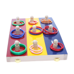 Wooden Quoits Ring Toss Game Set for Kids – Classic Indoor & Outdoor Play Toy | Colorful Rings & Wooden Base | Fun Family Game for Coordination & Motor Skills | Ages 3+