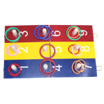 Wooden Quoits Ring Toss Game Set for Kids – Classic Indoor & Outdoor Play Toy | Colorful Rings & Wooden Base | Fun Family Game for Coordination & Motor Skills | Ages 3+