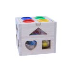 Wooden Shape Sorting Box for Toddlers – Color & Shape Matching Educational Toy for Kids (18M+), Safe Wooden Puzzle Toy for Early Learning, Motor Skills & Brain Development