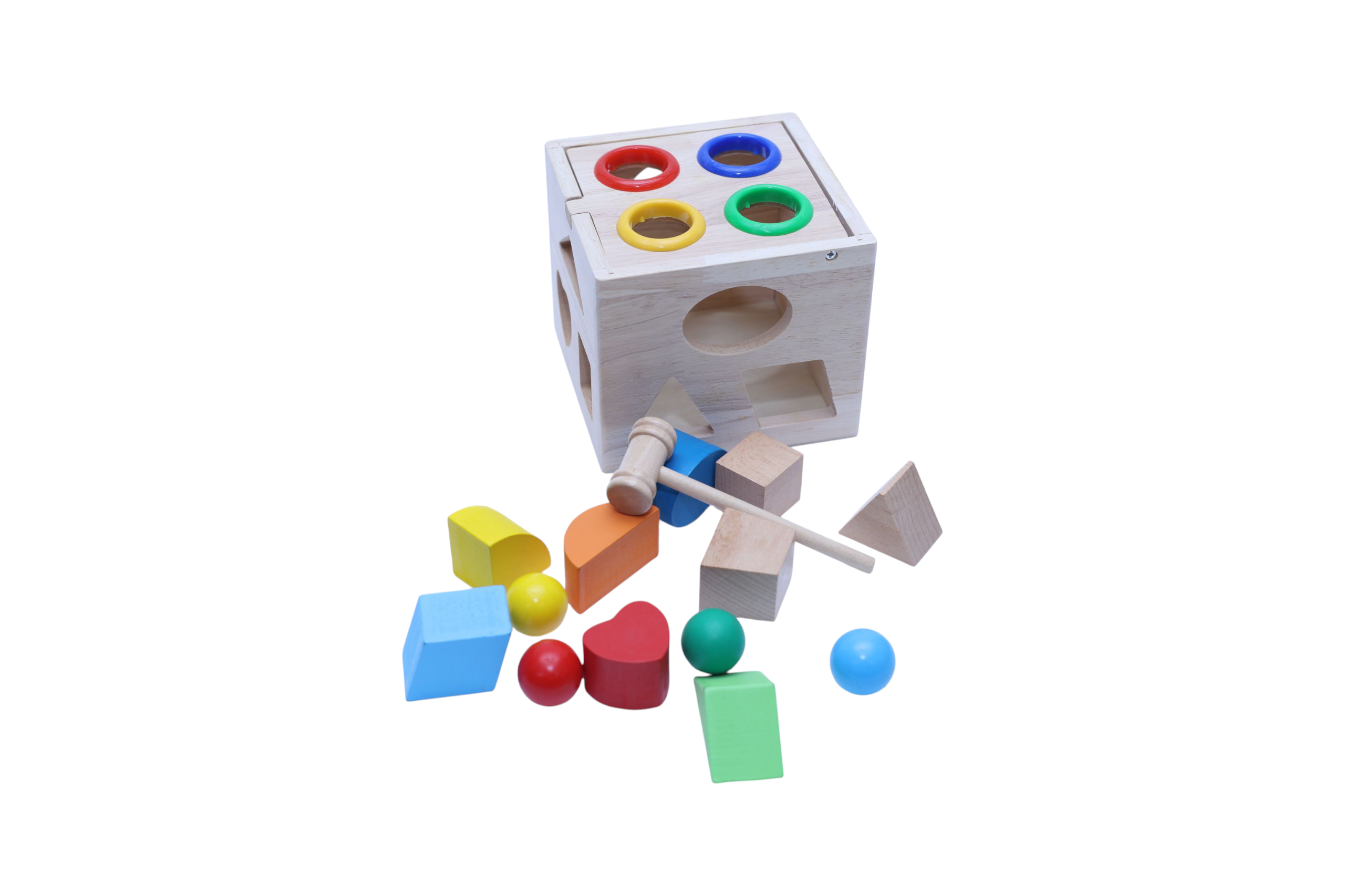 Wooden Shape Sorting Box for Toddlers – Color & Shape Matching Educational Toy for Kids (18M+), Safe Wooden Puzzle Toy for Early Learning, Motor Skills & Brain Development