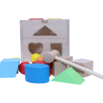 Wooden Shape Sorting Box for Toddlers – Color & Shape Matching Educational Toy for Kids (18M+), Safe Wooden Puzzle Toy for Early Learning, Motor Skills & Brain Development