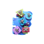 Shape Matching Organ Sleeve Wooden Toy for Toddlers (Ages 3+), Puzzle for Shape & Color Recognition, Stacking Toy for Early Learning, Hand-Eye Coordination & Fine Motor Skills