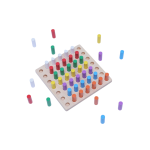 Colorful Wooden Peg Board – Learning Toy for Toddlers (Ages 3+), Peg Sorting & Stacking Puzzle for Fine Motor Skills, Color Recognition, Early Education & Hand-Eye Coordination