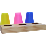 Color Matching Cup & Slot Toy – Wooden Sorting Activity for Toddlers & Preschoolers – Boosts Motor Skills, Focus & Color Recognition