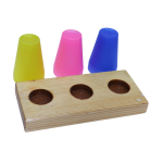 Color Matching Cup & Slot Toy – Wooden Sorting Activity for Toddlers & Preschoolers – Boosts Motor Skills, Focus & Color Recognition