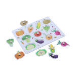 Wooden Vegetable Puzzle Board for Toddlers (Ages 3+)