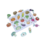 Wooden Vegetable Puzzle Board for Toddlers (Ages 3+)