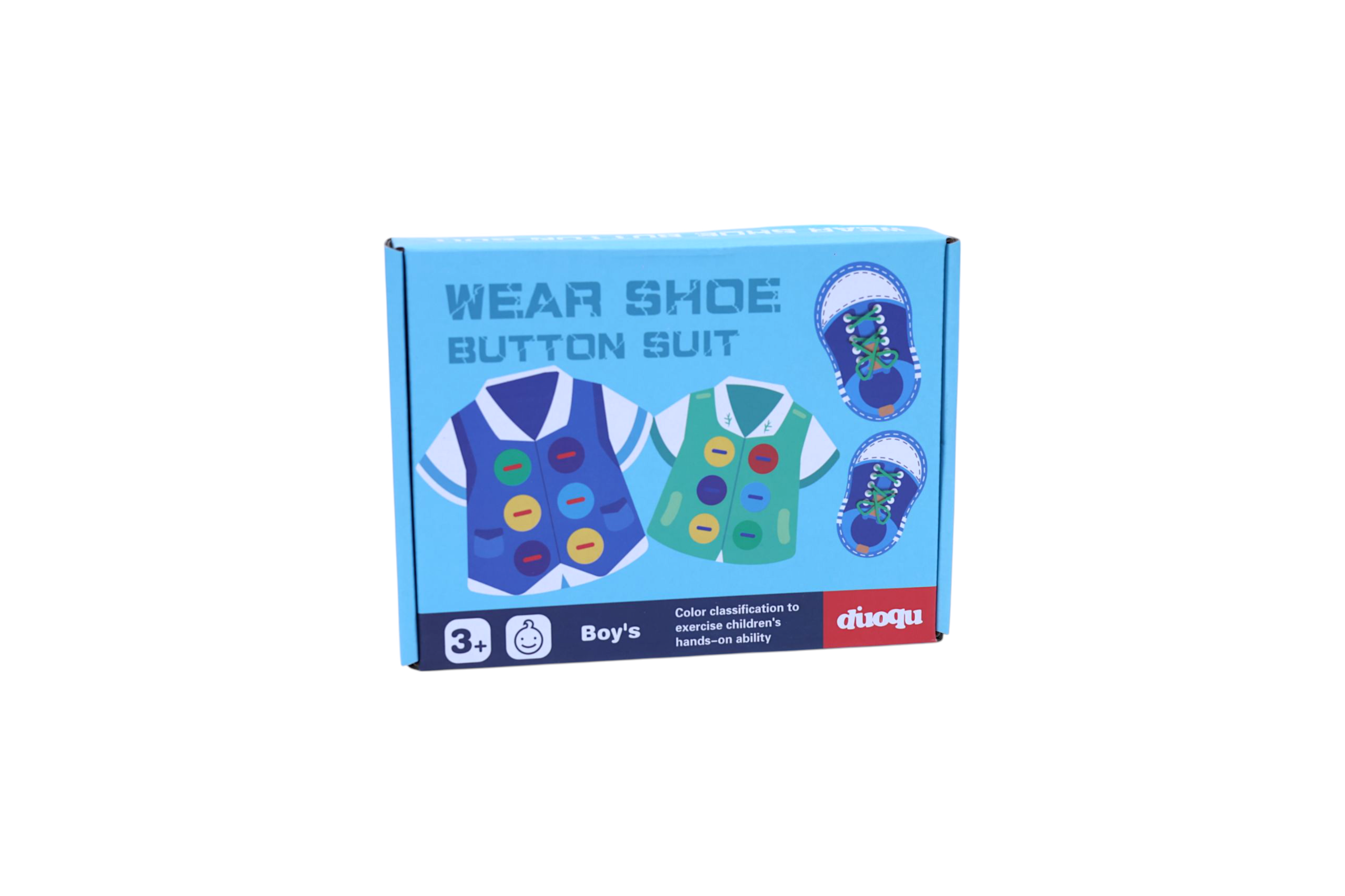 Wear Shoe Button Suit – Montessori Dressing Skills Toy for Kids | Practice Buttoning & Lacing | Fine Motor Skill Development Toy for Toddlers 3+ Years