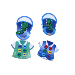 Wear Shoe Button Suit – Montessori Dressing Skills Toy for Kids | Practice Buttoning & Lacing | Fine Motor Skill Development Toy for Toddlers 3+ Years